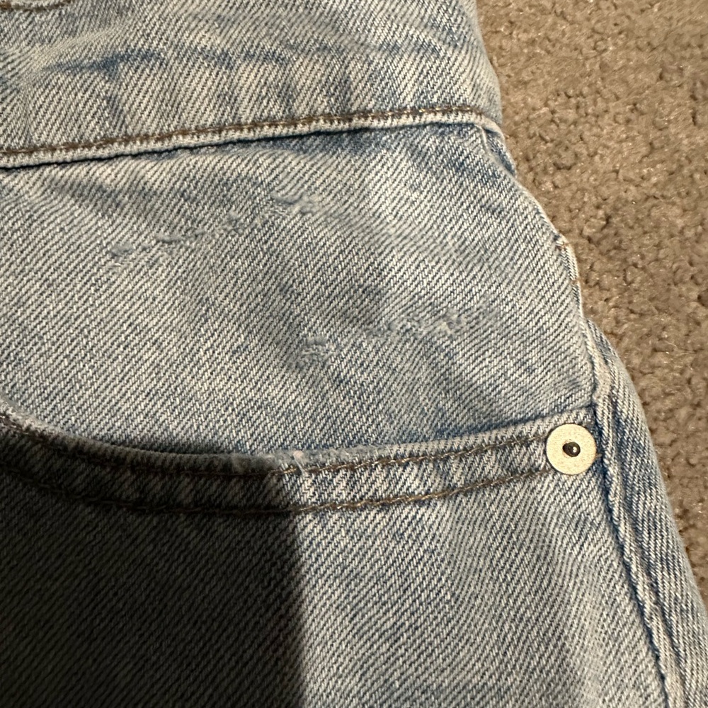 Madewell Rigid Denim A Line Mini Skirt 28 - Picture 3 of 7